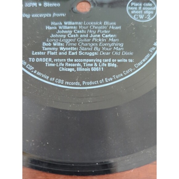 Country & Western Classics Demonstration Soundsheet Flexi Record 7" Time Life 81 - Picture 2 of 3